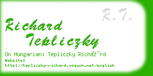 richard tepliczky business card